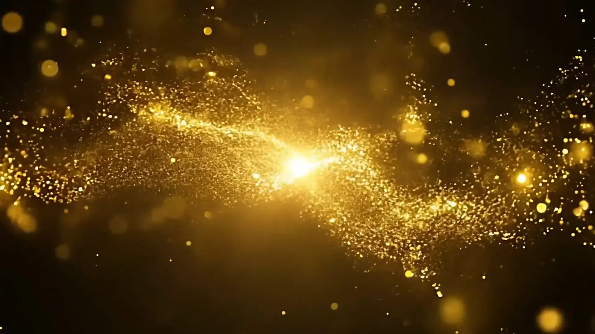 Elegant Golden Glitter Explosion Overlay for Title Animation